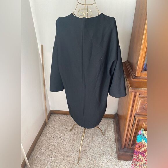 Zara 3/4 sleeve black asymmetrical front jacket size medium - Picture 13 of 16